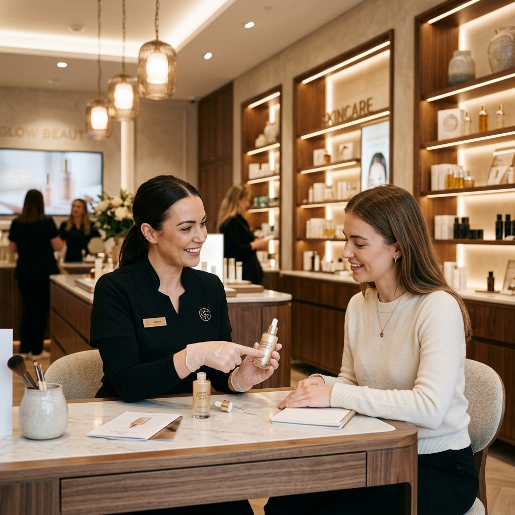 Skincare consultation counter